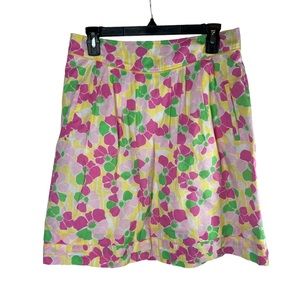 Lilly Pulitzer flower print pleated‎ skirt size 8